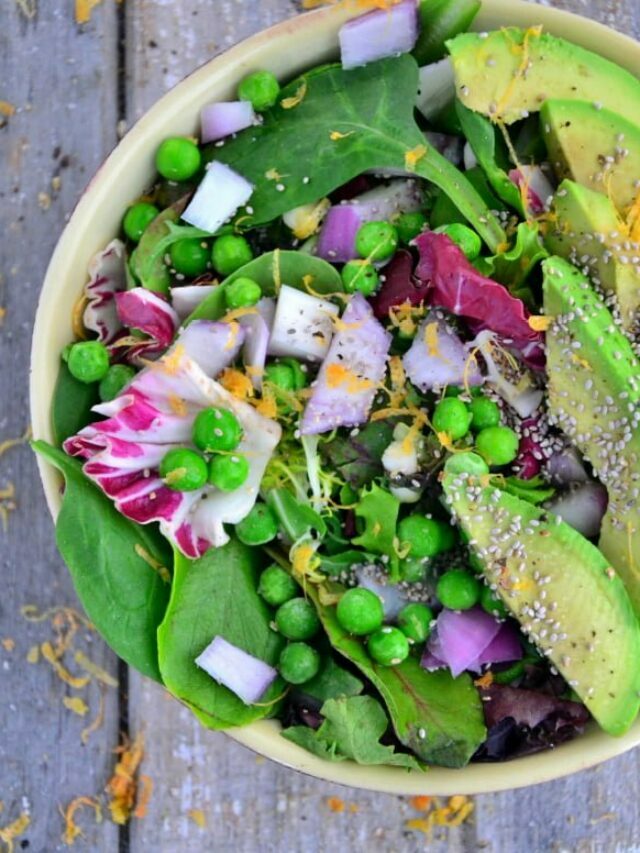 Snap Peas and Avocado Salad - Mayuri's Jikoni