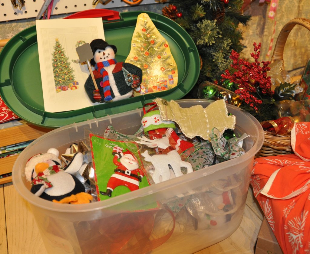 Container for cards, old ornaments, and anything else to embellish your gifts