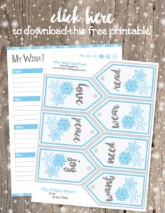 Want Need Wear Read Christmas Printable