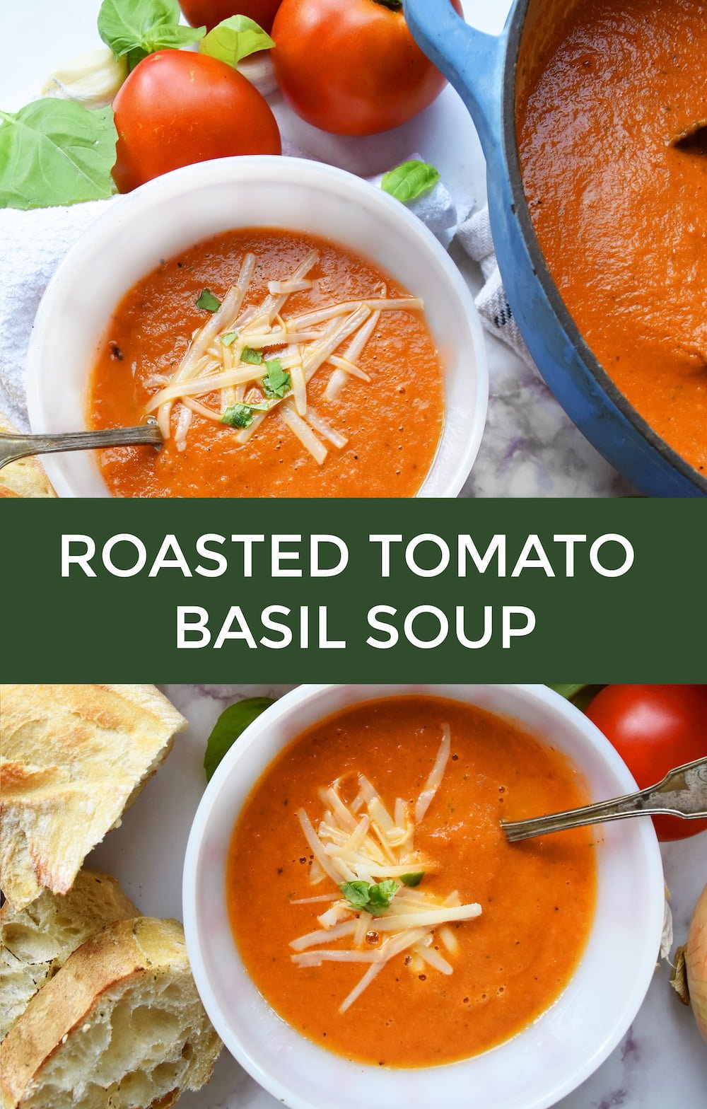 Homemade Roasted Tomato Basil Soup