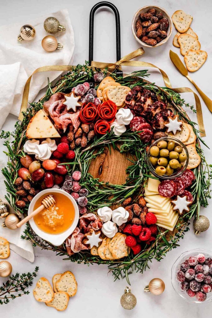 Christmas charcuterie wreath