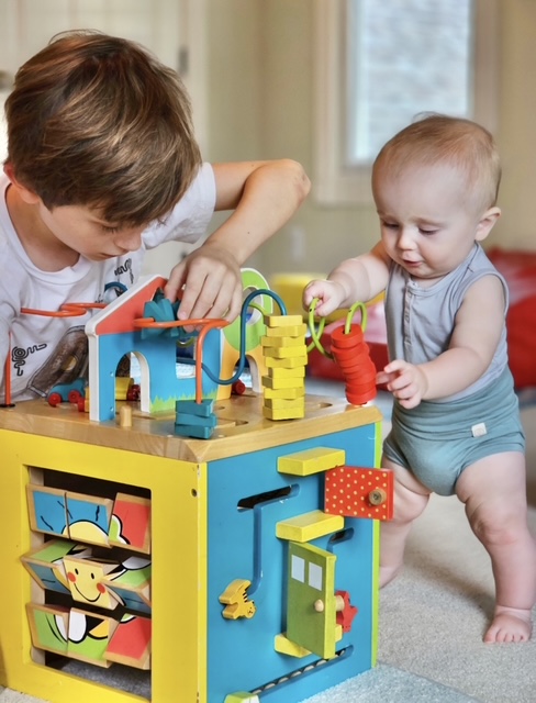 boy and brother playing 